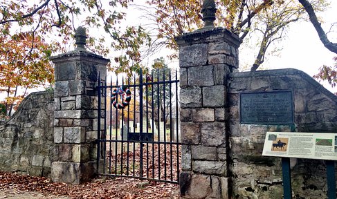Entrance to Old Burying Ground, Beach Road, Fairfield, CT